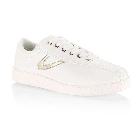 Tretorn Shoes - Tretorn Nylite Plus Leather Sneakers 7 New White Champagne